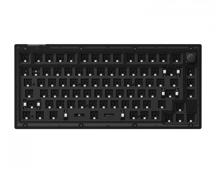 Keychron V1 QMK 75% ISO Barebone Knob Version RGB Hot-Swap - Frosted Black