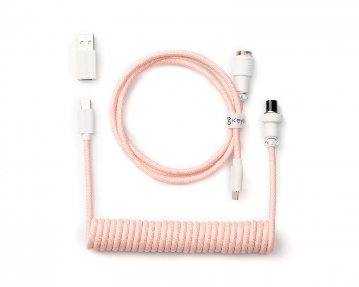 Keychron Custom Coiled Aviator Cable USB-C - Light Pink
