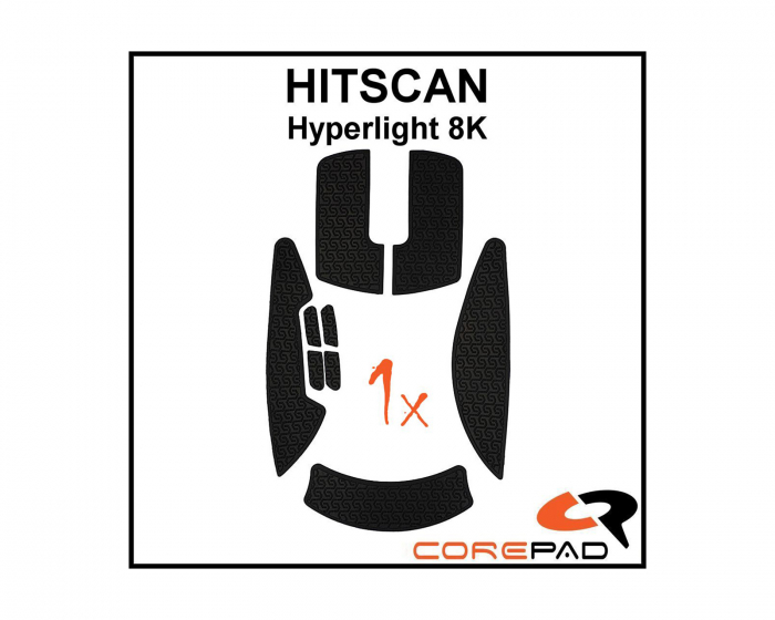 Corepad Soft Grips for HITSCAN Hyperlight 8K - Black