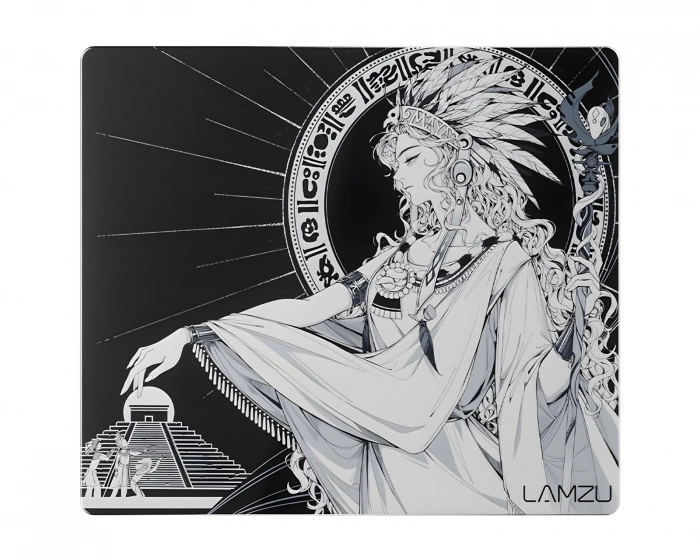 Lamzu Maya Glass Mousepad - Black/White